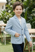Bild in Galerie-Betrachter laden, Boys Sky Blue Blazer for Casual Garden Weddings
