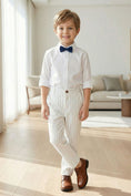 Bild in Galerie-Betrachter laden, Boys White & Navy Striped Trousers
