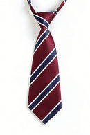 Boys Classic Color-blocked Striped Tie
