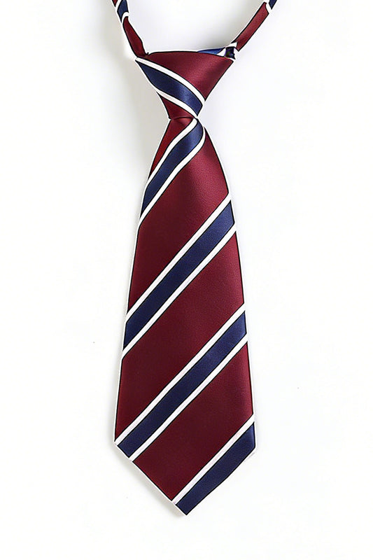 Boys Classic Color-blocked Striped Tie