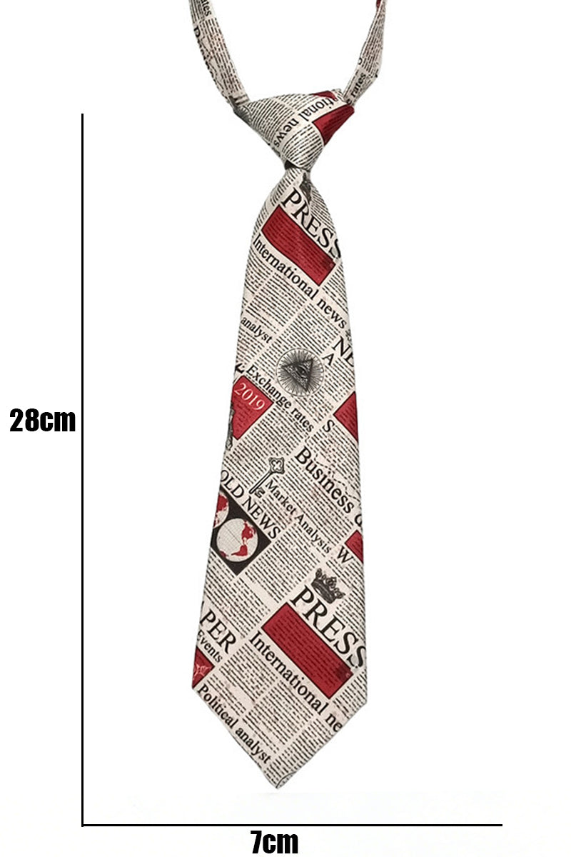 Boys British Retro Newspaper Tie