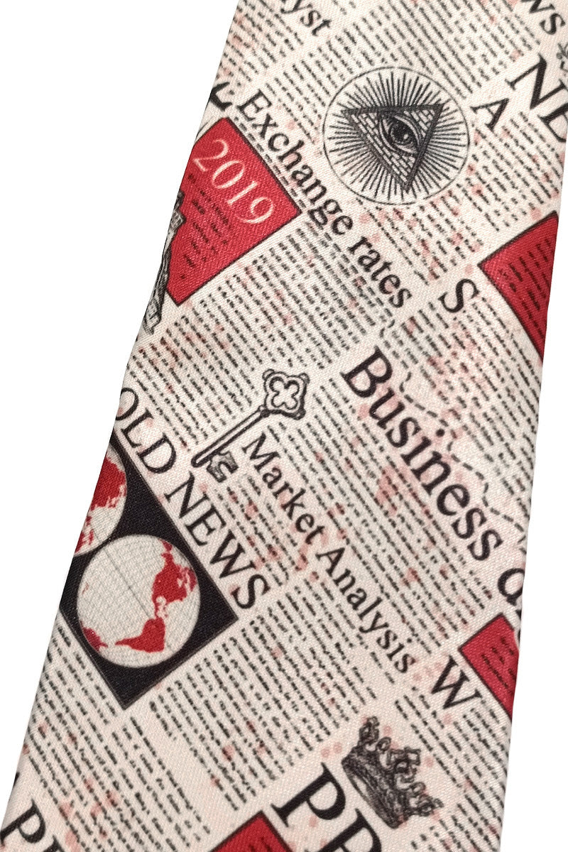 Boys British Retro Newspaper Tie