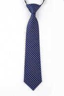 Navy Blue Car Embroidered Tie