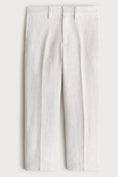 Gallery viewerに画像を読み込む, Boys White And Grey Pinstripe Linen Trousers
