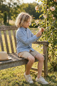 Load image into Gallery viewer, Boys Blue Gingham Long-sleeve Shirt
