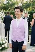 Load image into Gallery viewer, Boys Purple Single-breasted Vest
