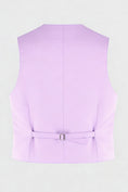Load image into Gallery viewer, Boys Purple Single-breasted Vest
