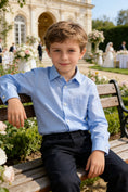 Load image into Gallery viewer, Boys Light Blue Formal Dress Shirt
