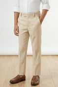 Load image into Gallery viewer, Boys Beige Tailored Trousers
