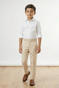 Load image into Gallery viewer, Boys Beige Tailored Trousers
