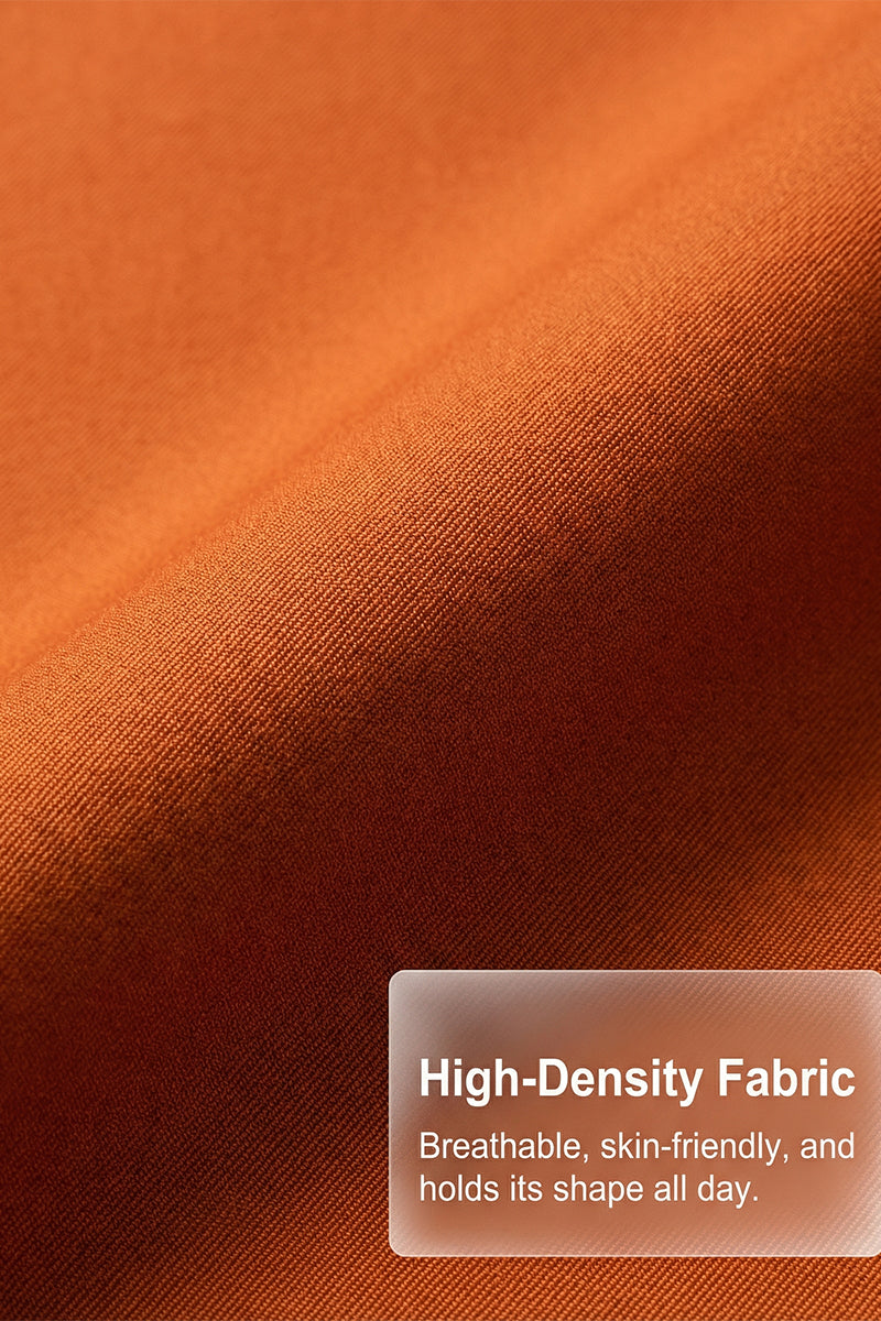 Boys Burnt Orange Single-breasted 3-piece Suit