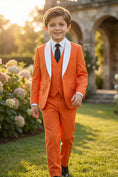 Bild in Galerie-Betrachter laden, Boys Vibrant Orange 3-piece Tuxedo Suit
