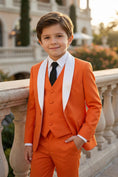 Bild in Galerie-Betrachter laden, Boys Vibrant Orange 3-piece Tuxedo Suit
