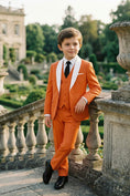 Bild in Galerie-Betrachter laden, Boys Vibrant Orange 3-piece Tuxedo Suit
