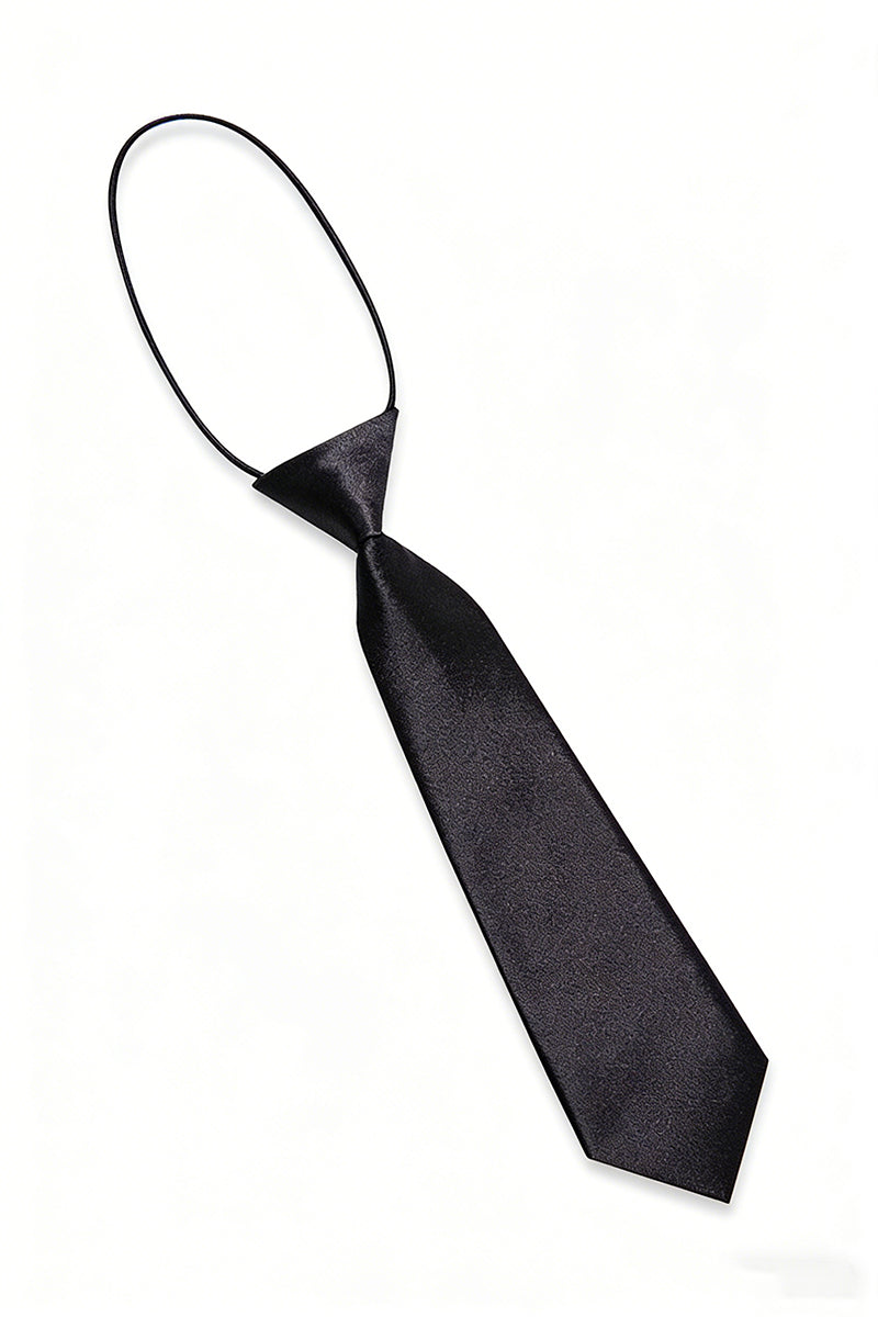 Boys Black Pre-tied Necktie