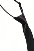 Load image into Gallery viewer, Boys Black Pre-tied Necktie
