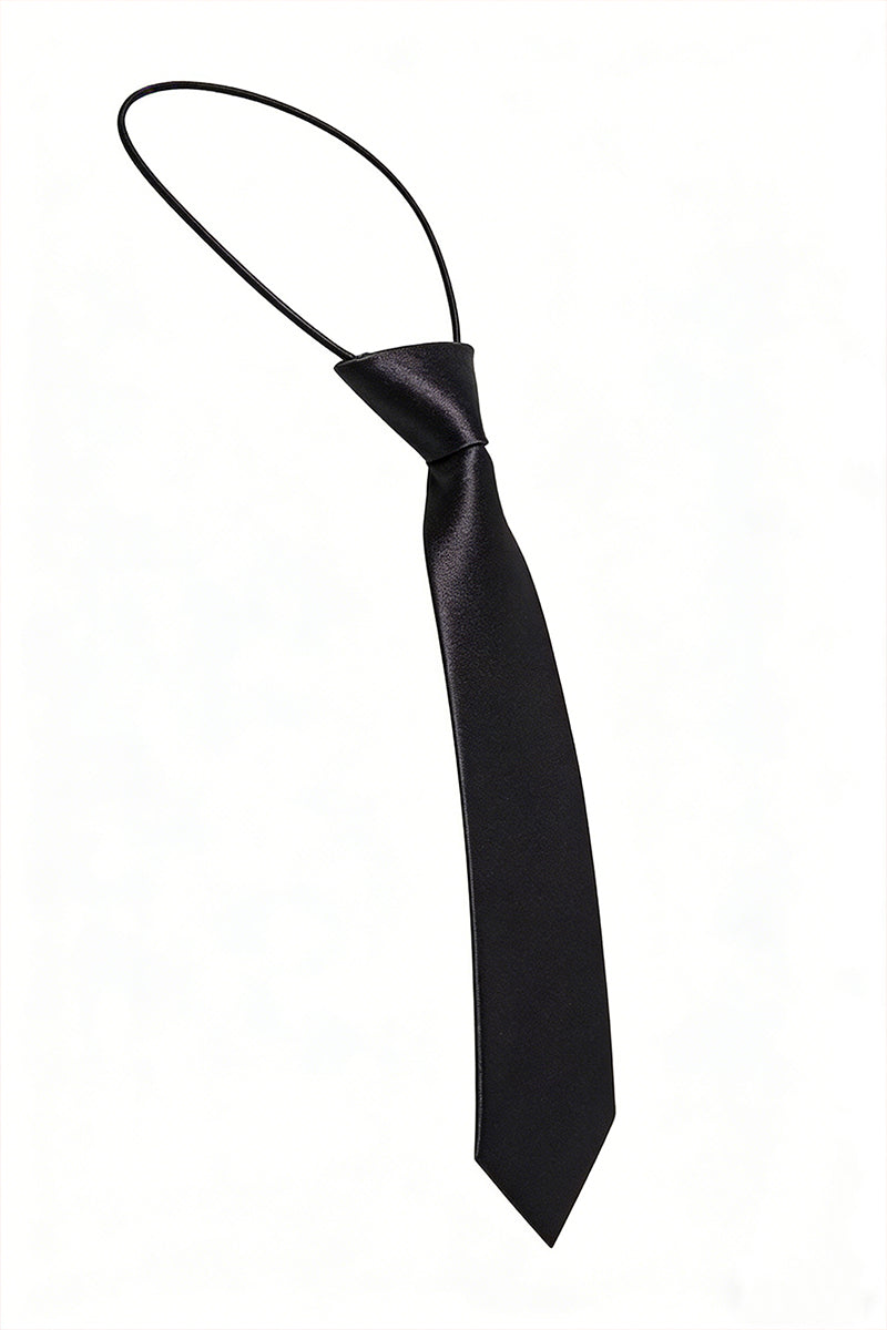 Boys Black Pre-tied Necktie