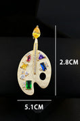Load image into Gallery viewer, Boys Diamond-encrusted Multicolored Canvas Brooch
