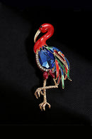 Boys Rhinestones Flamingo Brooch