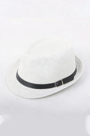 Boys Straw Belt Buckle Decorative Sun Hat