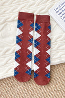 Boys 1-12 Year Diamond Pattern Socks