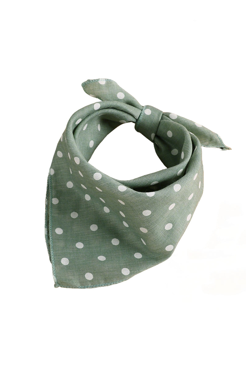 Boys Sage Green Polka Dot Handkerchief