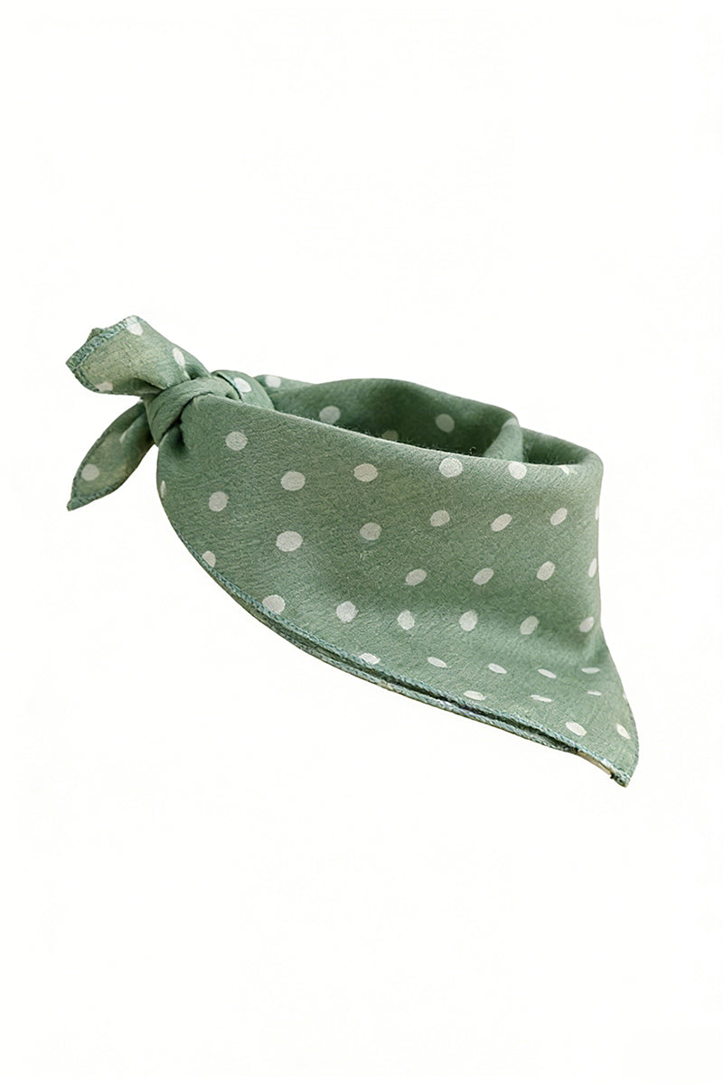 Boys Sage Green Polka Dot Handkerchief
