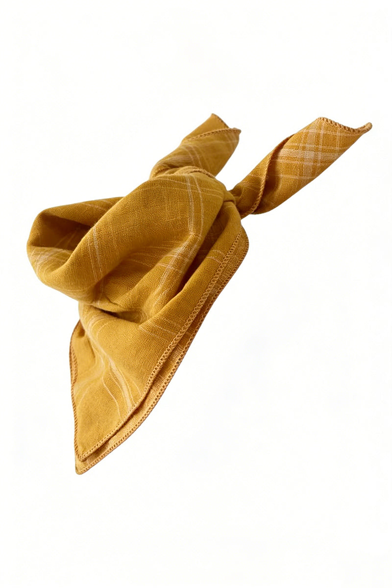 Boys Yellow Plaid Handkerchief