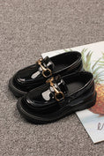 Load image into Gallery viewer, Boys Black Patent Leather Buckle Loafers（ 2-14 years old）
