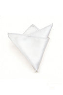 Boys White Satin Pocket Square
