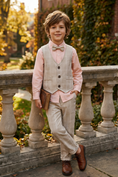 Charger l'image dans la visionneuse de la galerie, Boys' Casual Cute Vest, Shirt, And Pants Three-Piece Set
