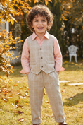 Charger l'image dans la visionneuse de la galerie, Boys' Casual Cute Vest, Shirt, And Pants Three-Piece Set
