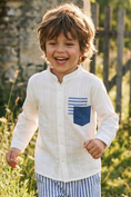 Load image into Gallery viewer, Boys' Simple And Fashionable Striped Cotton Long-Sleeved Shirt
