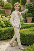 Load image into Gallery viewer, Boys' Low-Key Yet Luxurious Round-Neck Two-Piece Suit
