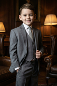 Bild in Galerie-Betrachter laden, Boys' Solid Color Casual Comfortable Three-Piece Suit
