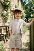 Load image into Gallery viewer, Boys Beige Linen 2-piece Set
