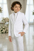 Load image into Gallery viewer, Boys White 2-Piece Suit for Ballroom Weddings
