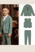 Gallery viewerに画像を読み込む, Boys Sage Green 3-Piece Suit for Garden Weddings
