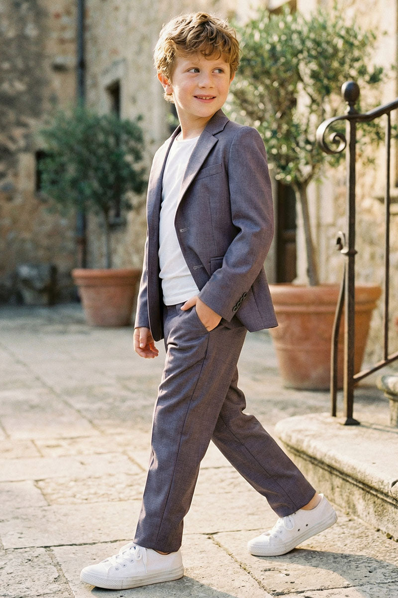 Boys Light Purple 2-Piece Suit for Tuscan Villa Weddings