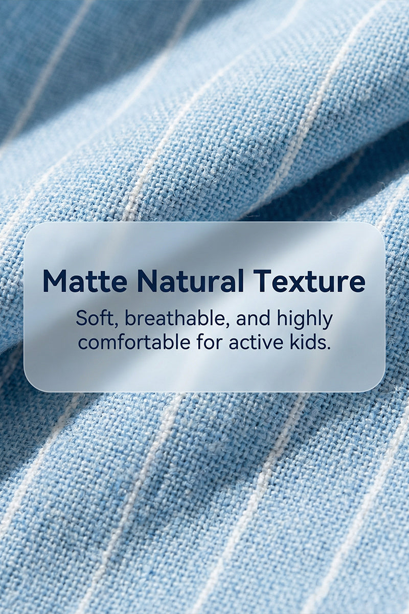 Boys Light Blue Striped 2-piece Set