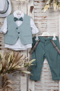 Load image into Gallery viewer, Boys Sage Green 2-piece Set
