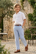 Cargar la imagen en la vista de la galería, Boys Light Blue Tailored Trousers
