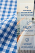 Bild in Galerie-Betrachter laden, Boys' Blue And White Checkered Vacation Long-Sleeved Shirt
