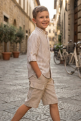 Cargar la imagen en la vista de la galería, Boys Round-Neck Striped Shirt
