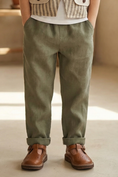 Load image into Gallery viewer, Boys Tea Green Simple Pants
