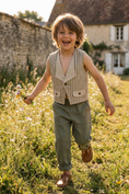 Load image into Gallery viewer, Boys Tea Green Simple Pants
