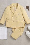 Bild in Galerie-Betrachter laden, Boys Butter Yellow Double-Breasted 2-Piece Suit

