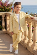 Bild in Galerie-Betrachter laden, Boys Butter Yellow Double-Breasted 2-Piece Suit
