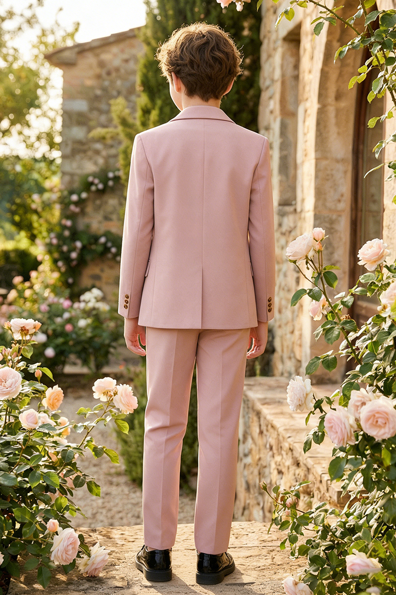 Boys Blush Pink 2-Piece Suit for Garden Weddings
