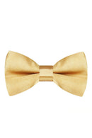 Boys Gold Satin Bow Tie